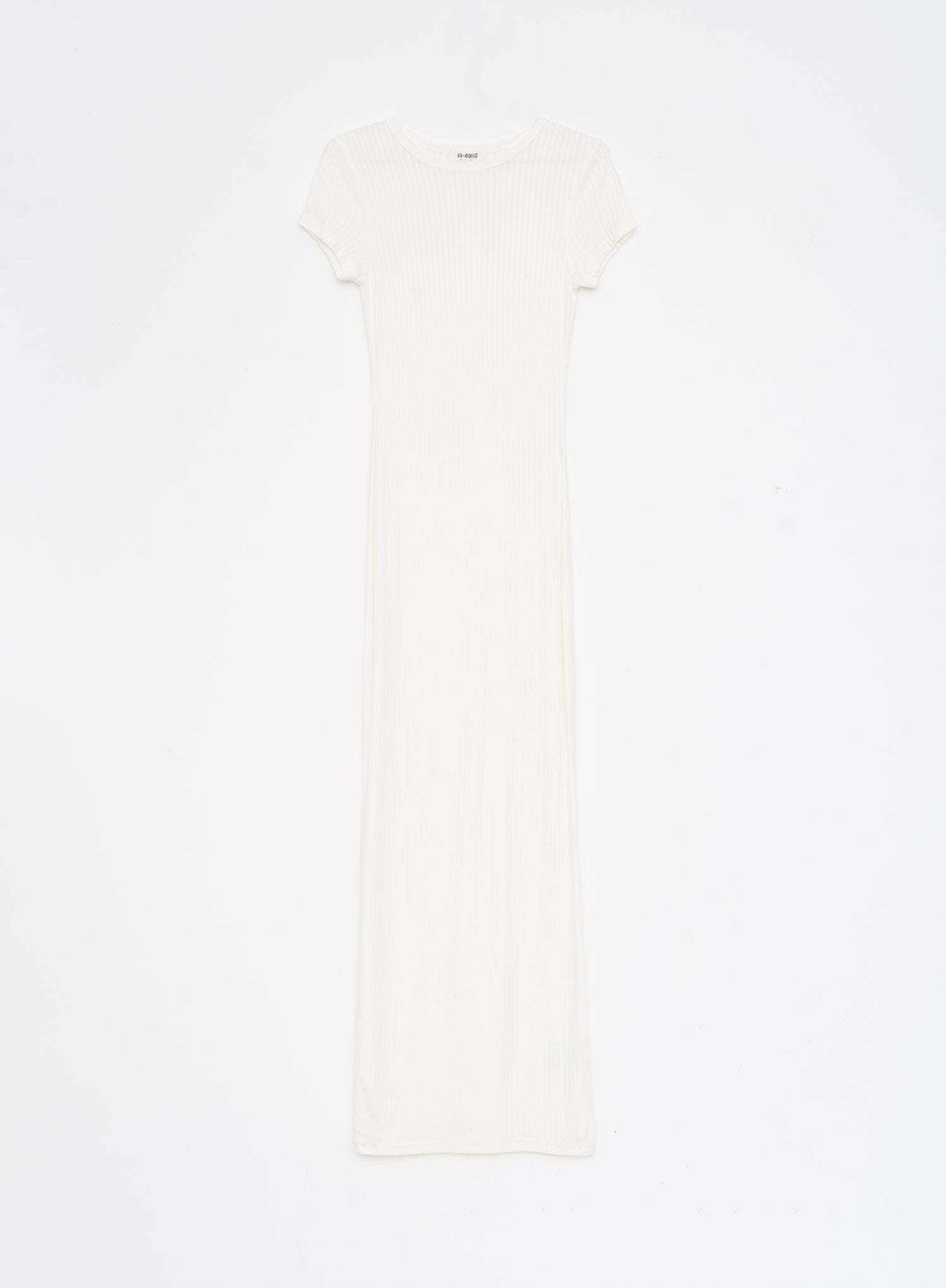 Cream Sheer Knitted Maxi Dress